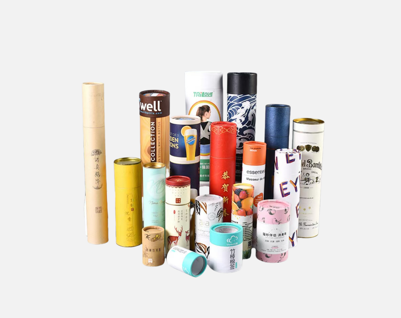 Emballage en tube de papier