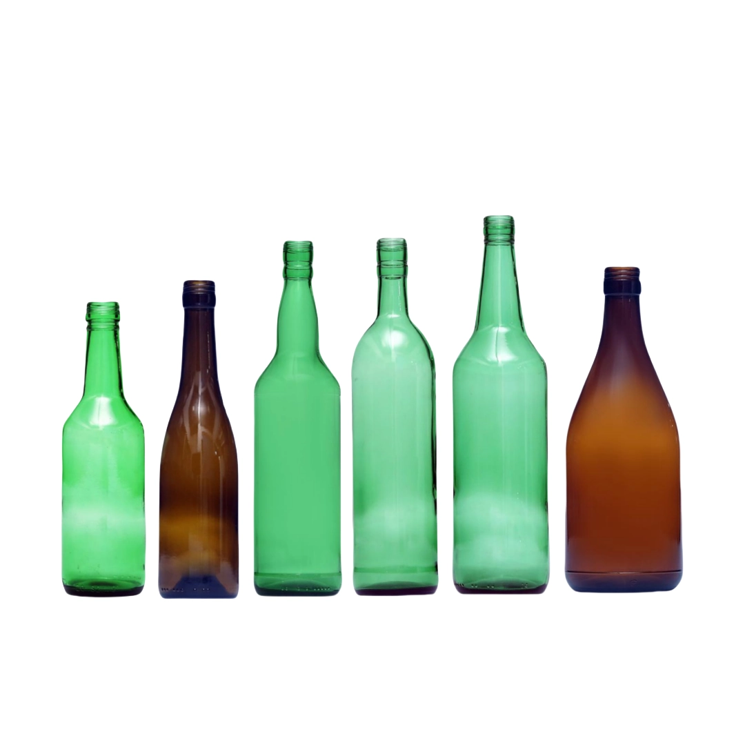 Bouteilles en verre pour saké et shochu